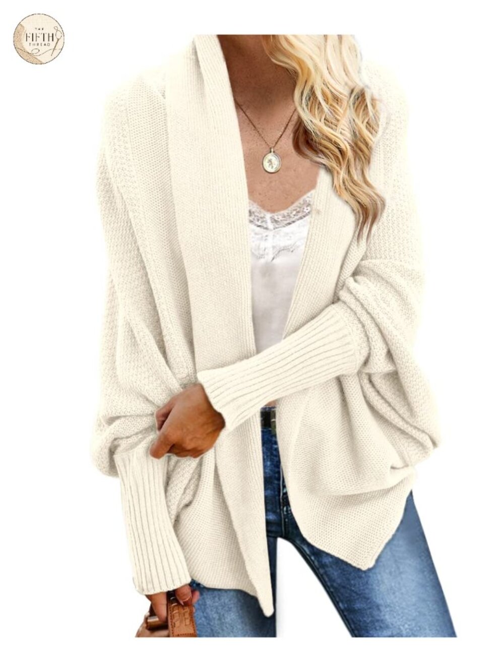 Cable Knit Batwing Sleeve Oversized Wrap Kimono Cardigan Sweater